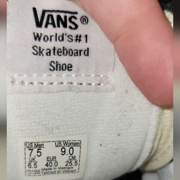 Nwot Vans Off The Wall Sk8Hi High Top Black Checkerboard Unisex Sneaker 7.5 9 - Picture 9 of 11